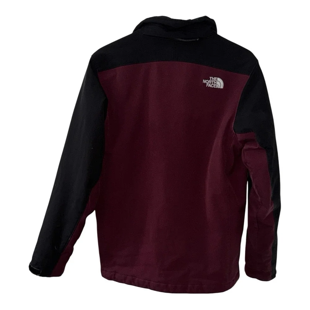 The North Face Apex Bionic Softshell Jacket Men's S Burgundy Black Full Zip READ